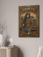 Barmetal Leinwand Trucker Girl – Bild 2