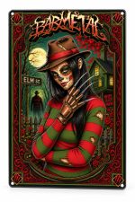Barmetal Blechschild Freddy Krueger 20x30 CM