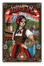 Barmetal Blechschild Luzern 20x30 CM