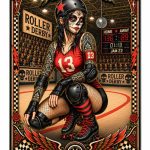 Barmetal Blechschild Roller Derby 20x30 CM