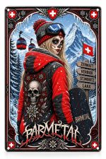 Barmetal Blechschild Snow Capped Romance 20x30 CM