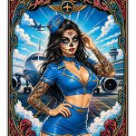 Barmetal Blechschild Stewardess 20x30 CM