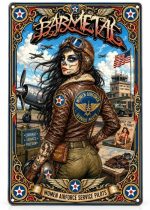 Barmetal Blechschild Airforce Women 20x30 CM